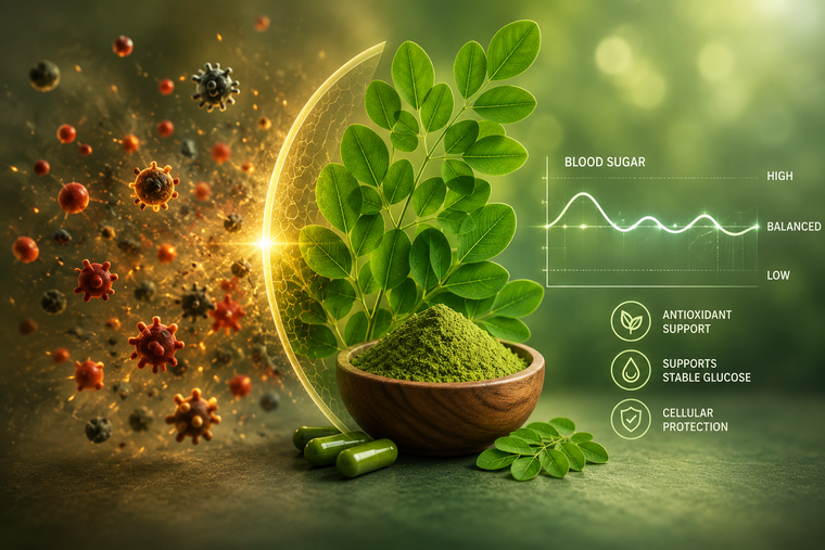 Calms the Oxidative Stress Behind Blood Sugar Swings